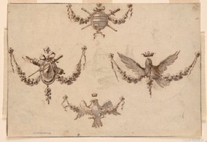 Design for Four Festoons od Giuseppe Bernardino Bison