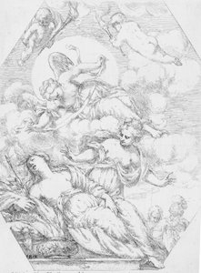 Dido na pohřební hranici, 1650-1700.