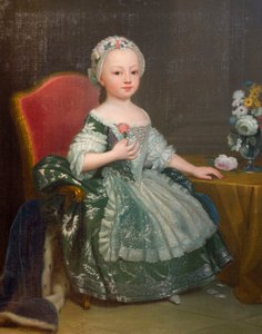 Portrét Marie Terezie Savojské (1756-1803), budoucí hraběnky z Artois, od Giuseppe Dupra (1703-1784), olej na plátně od Giuseppe Duprà