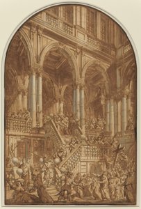 Kristus vedl zajatce z paláce od Giuseppe Galli Bibiena