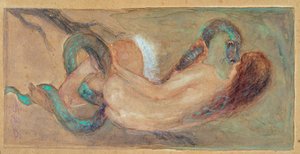 Eve Watercolor od Giuseppe Giglioli (1881-1930) Rozměr 11x23 cm Genes, Galerie moderního umění, inv 0163 od Giuseppe Giglioli