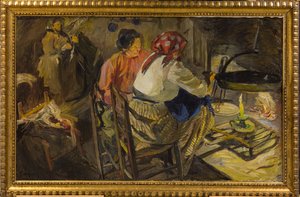 Večeře (olej na plátně) od Giuseppe Graziosi