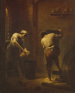 Scéna ve sklepě, cca 1710-1715. od Giuseppe Maria Crespi
