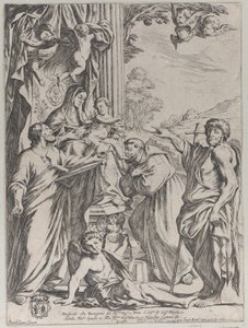 Panna trůnící se třemi svatými, 1668. od Giuseppe Maria Mitelli