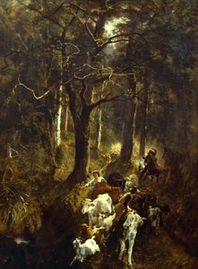 Pastva ve Fontainebleau, Giuseppe Palizzi (1812-1888).