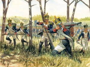 První říše: Francouzští pěší voltižéři - First empire: French Skirmish voltigeurs - Ilustrace Giuseppe Rava od Giuseppe Rava
