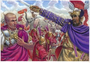 Scipio Africanus a Hannibal - Ilustrace Giuseppe Rava od Giuseppe Rava