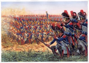 Císařská garda Napoleona I. (1769-1821) v bitvě u Waterloo od Giuseppe Rava
