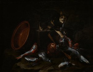 Kočka krade ryby, konec 1660.