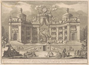 Seconda Macchina pro Čínu z roku 1766: Divadlo pro atletické hry od Giuseppe Vasi, after Giuseppe Palazzi, after Paolo Posi