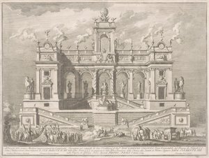 Prima Macchina pro Čínu z roku 1764: Budova Kapitolu od Giuseppe Vasi, after Tommaso Catrani, after Paolo Posi