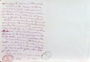 Ručně psaný dopis Giuseppe Verdiho autorovi libret Aida Antoniovi Ghislanzonimu