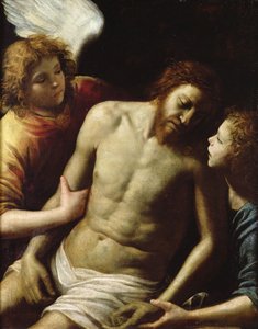 Mrtvý Kristus podepřený dvěma anděly, c. 1628