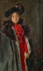 Portrét manželky od Giuseppe Vizzotto Alberti, olej na plátně od Giuseppe Vizzotto Alberti