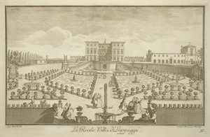 Villa Lappeggi, z Pohledy na Toskánsko, publikovaná c.1744-57