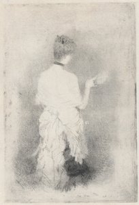Elegantní mladá žena při pohledu zezadu od Giuseppe de Nittis