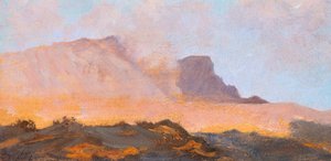Fumarole z Vesuvu, cca 1871, od Giuseppe De Nittis (1846-1884), olej na plátně od Giuseppe or Joseph de Nittis