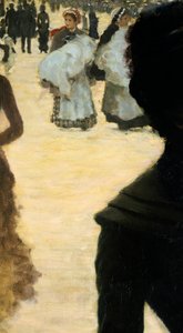 Návrat z Boulogne, Dáma se psem, Giuseppe de Nittis, detail od Giuseppe or Joseph de Nittis