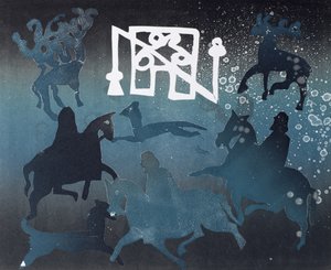 Pictish Hunting Scene I, 1995 (monotyp) od Gloria Wallington