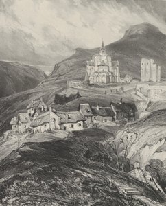 Vnější apsida kostela Saint-Nectaire, 1831. od Godefroy Engelmann