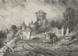 Hrad Pesteil v Polminhac, 1832.