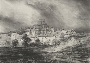 Hrad Pont-Gibaud, 1830.