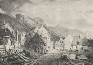 Vjezd do vesnice Les Bains, 1831