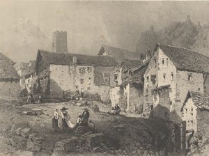 Pohled na horskou vesnici, ca. 1829-33.