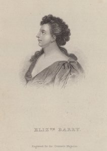 Elizabeth Barry , anglická herečka (rytina)