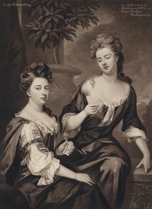 Sarah, vévodkyně z Marlborough, a lady Fitzhardinge (litho) od Godfrey (after) Kneller
