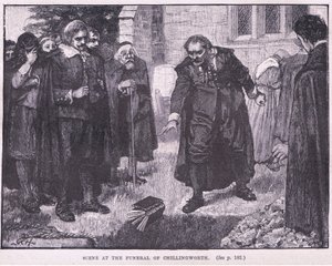 Scéna na pohřbu Chillingwortha AD 1644