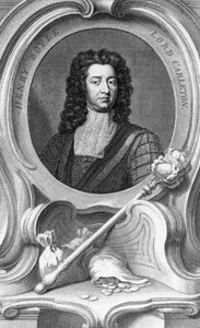 Henry Boyle, lord Carleton, vyryl Jacobus Houbraken, 1740 od Godfrey Kneller