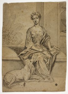Portrét dvorní dámy s mastifem od Godfrey Kneller