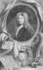 Portrét Thomase markýze z Whartonu (1648-1715), vyryl Jacob Houbraken (1698-1780), vydal P. Knanton, 1744