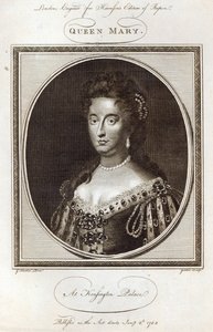 Queen Mary v Kensingtonském paláci, vyryto pro Harrison