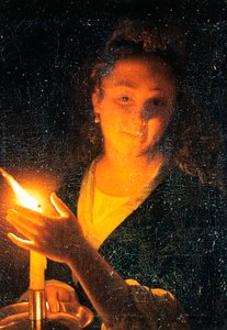 Žena se svíčkou, konec 1660