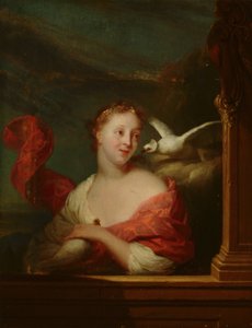 Mladá žena s holuby (Venuše?) od Godfried Schalcken