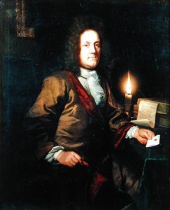 Portrét Johna Actona, právního zástupce z Basingstoke (olej na plátně) od Godfried Schalcken