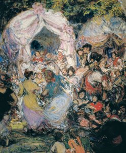 Tanečníci flamenca, obraz Gonzalo Bilbao y Martinez kolem roku 1915