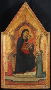 Madonna a dítě na trůnu se dvěma dárci, 1315-30. od Goodhart Master