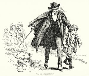 Ilustrace k Příběhu hledačů pokladů od E Nesbita (litho) od Gordon Frederick Browne