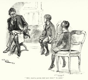 Ilustrace k Příběhu hledačů pokladů od E Nesbita (litho) od Gordon Frederick Browne