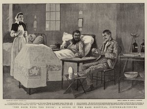Búr vyhraje trik, scéna v základní nemocnici, Pietermaritzburg od Gordon Frederick Browne