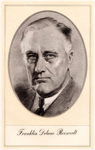 Franklin Delano Roosevelt, 32. prezident Spojených států, polovina 20. století.