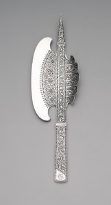 Zmrzlinová sekera, cca 1880 (stříbrná)