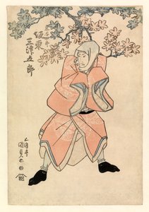 Herec Bando Mitsugoro III, v části Tokoshiro nebo možná Dojishiro, kolem 1808-25 (barevný dřevoryt)