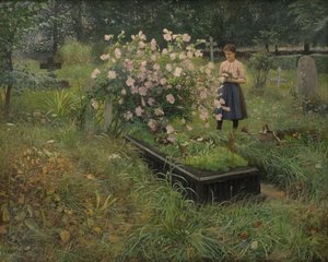 Hřbitovní scéna od Gottfrid Kallstenius