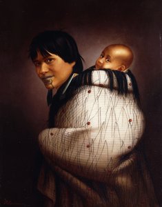 Ana Rupene a dítě, od Gottfried Lindauer
