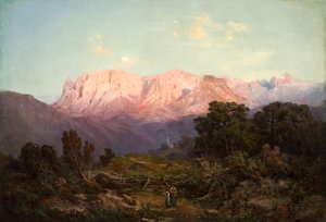 Schlern s Rosengarten při pohledu z Rampeunu