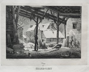 Pohled na Chamboissy, 1820. od Gottfried or Godefroy Engelmann